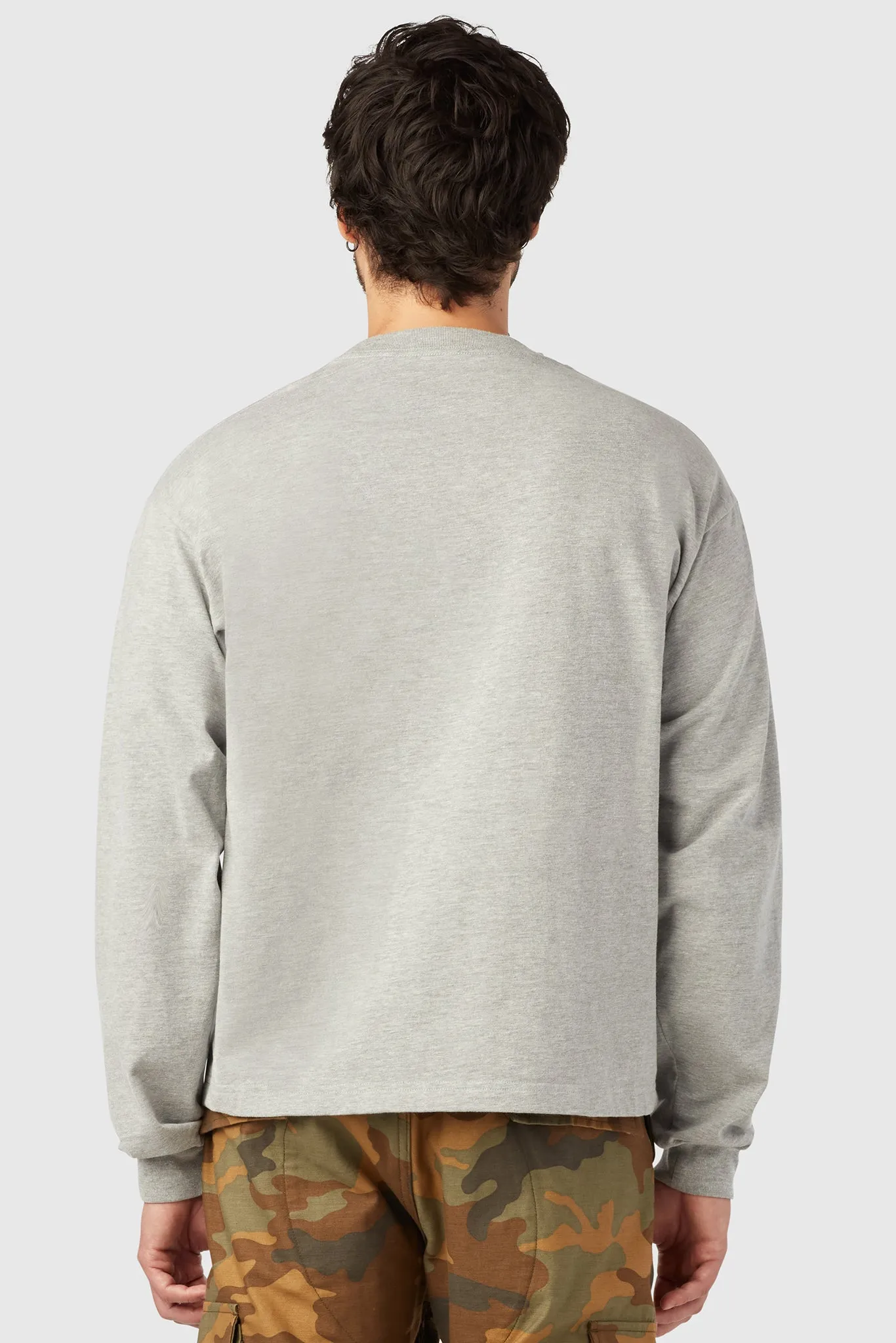 HEAVYWEIGHT CROPPED LONG SLEEVE / LIGHT HEATHER sold by UNI/FORM product image thumbnail 5