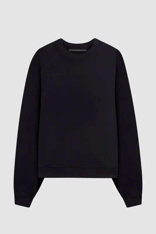 CROPPED SWEATSHIRT / BLACK made by UNI/FORM