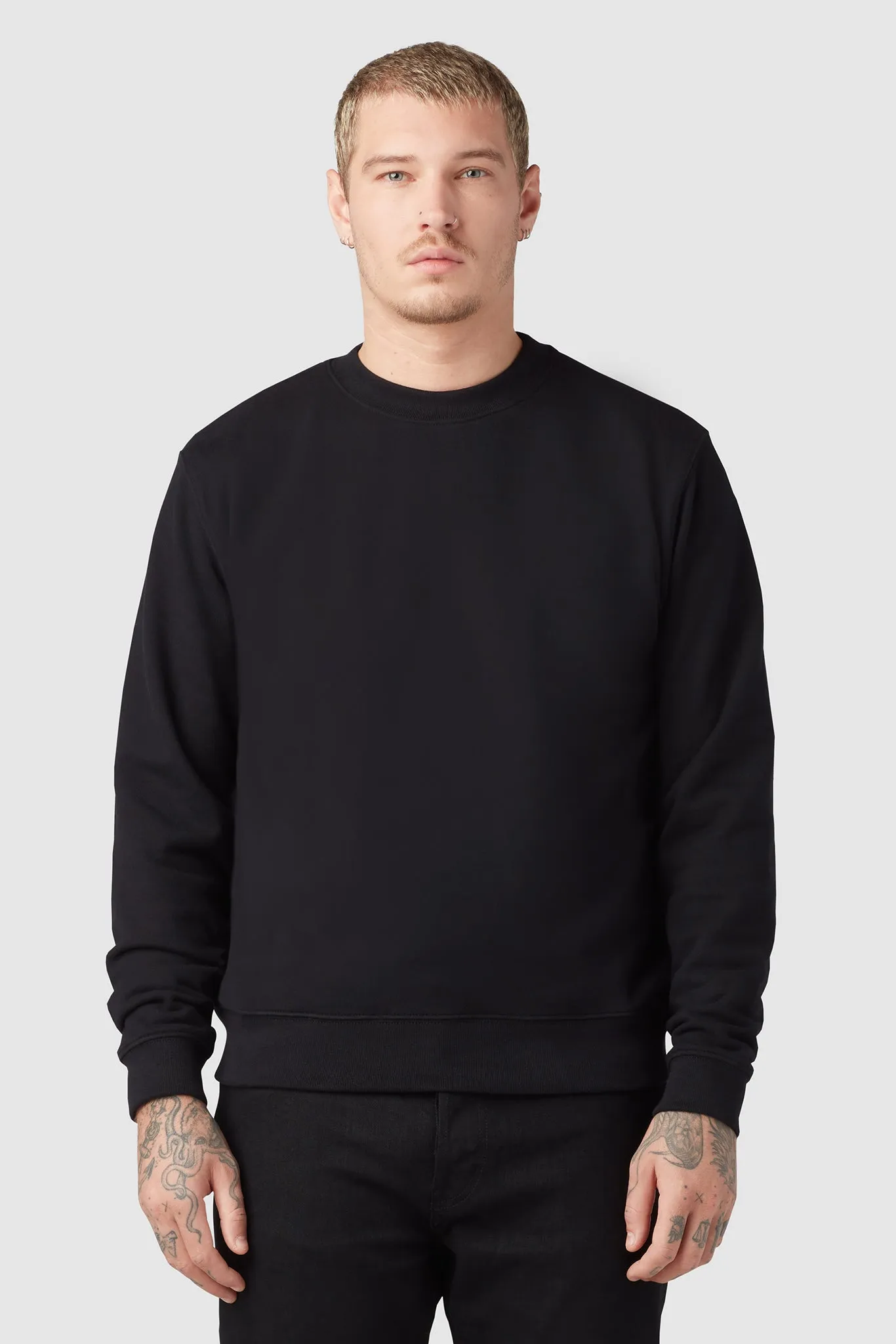 CLASSIC CREWNECK SWEATSHIRT / BLACK sold by UNI/FORM product image thumbnail 2