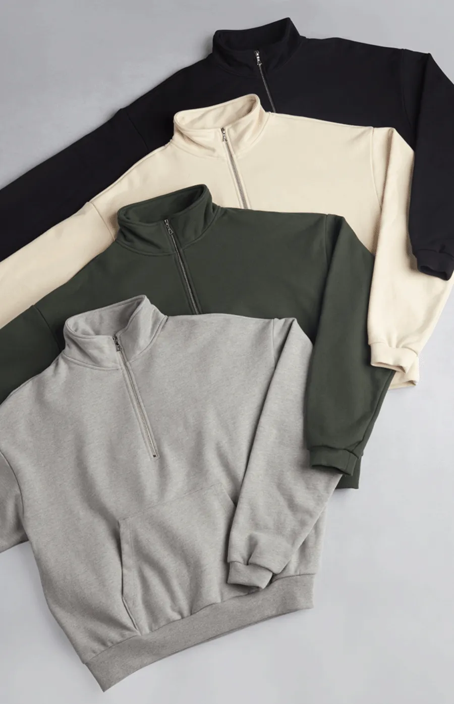 HEAVYWEIGHT STUDIO HALF ZIP / CREAM sold by UNI/FORM product image thumbnail 5
