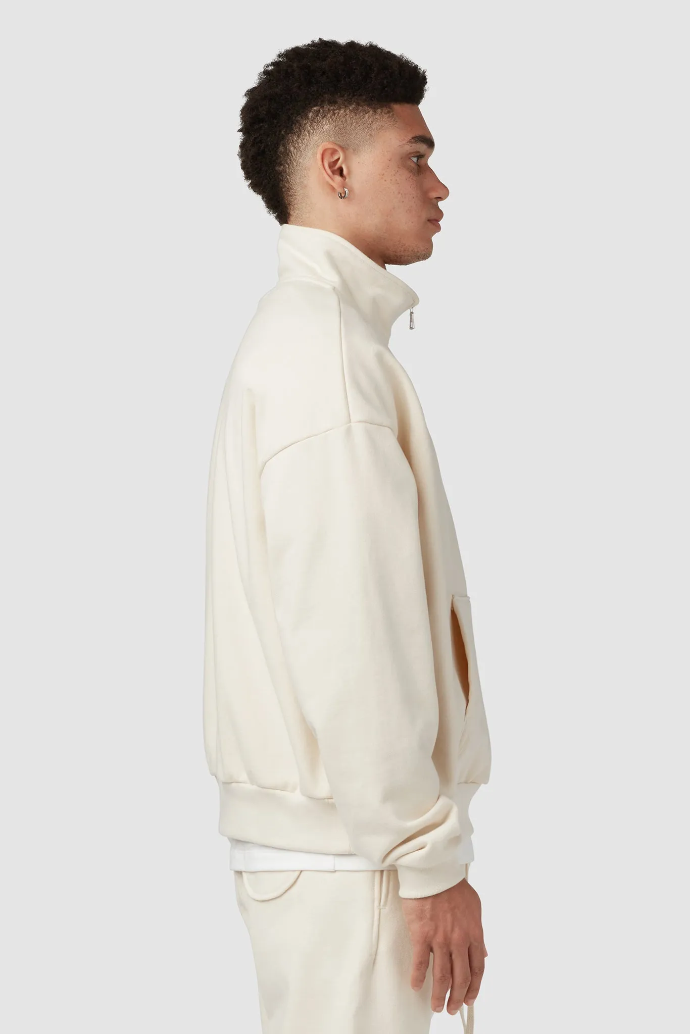HEAVYWEIGHT STUDIO HALF ZIP / CREAM sold by UNI/FORM product image thumbnail 3