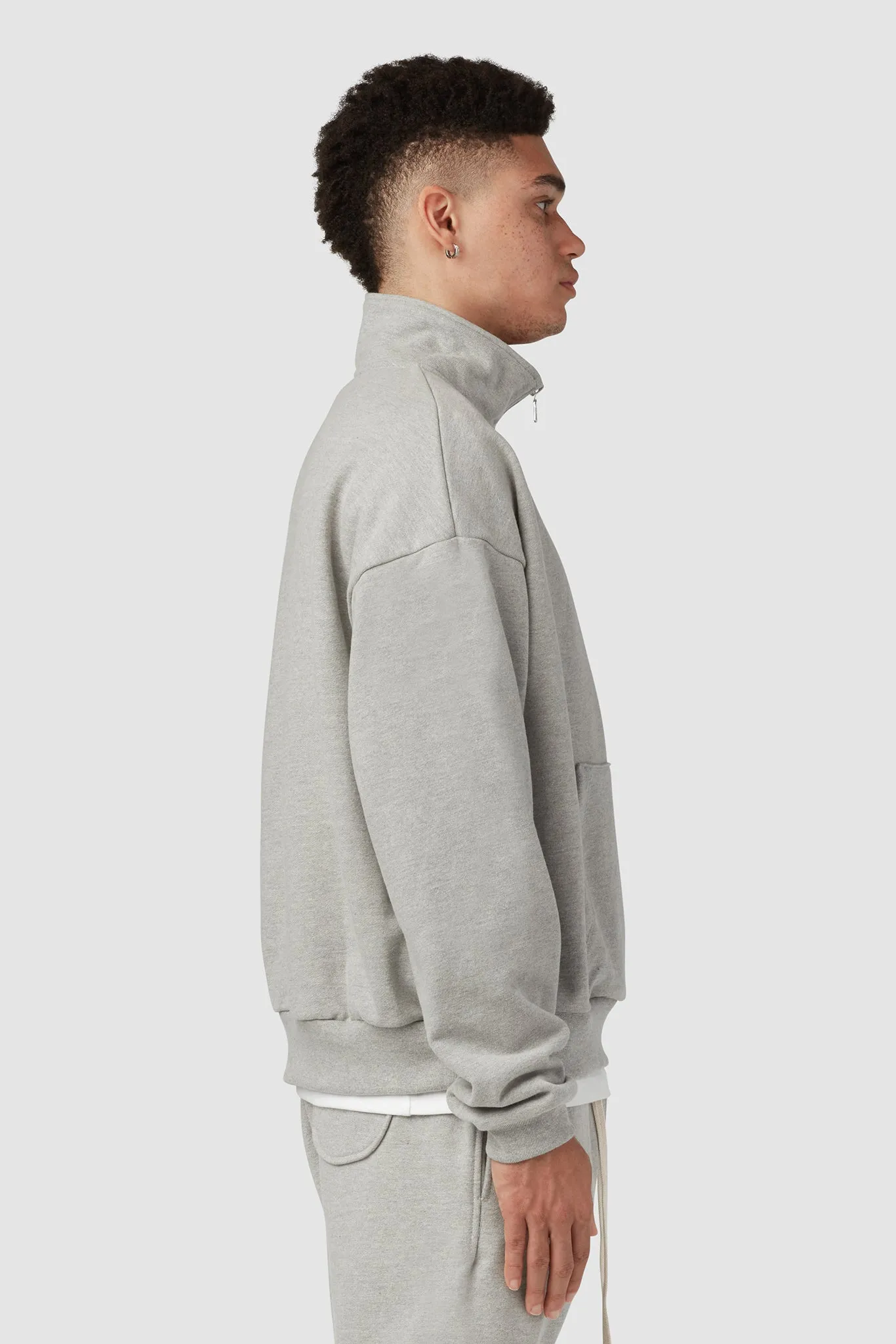 HEAVYWEIGHT STUDIO HALF ZIP / LIGHT HEATHER sold by UNI/FORM product image thumbnail 3