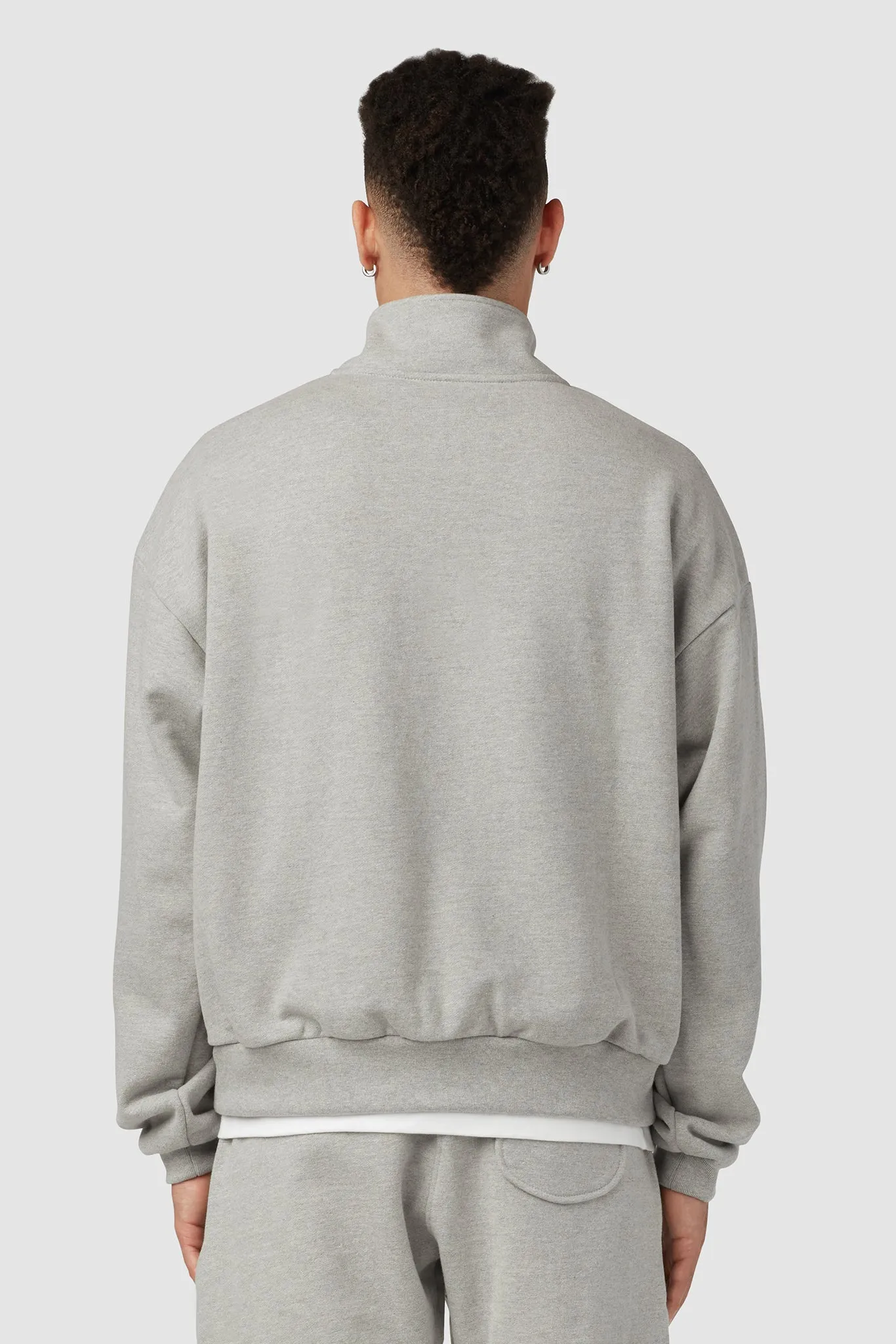 HEAVYWEIGHT STUDIO HALF ZIP / LIGHT HEATHER sold by UNI/FORM product image thumbnail 4