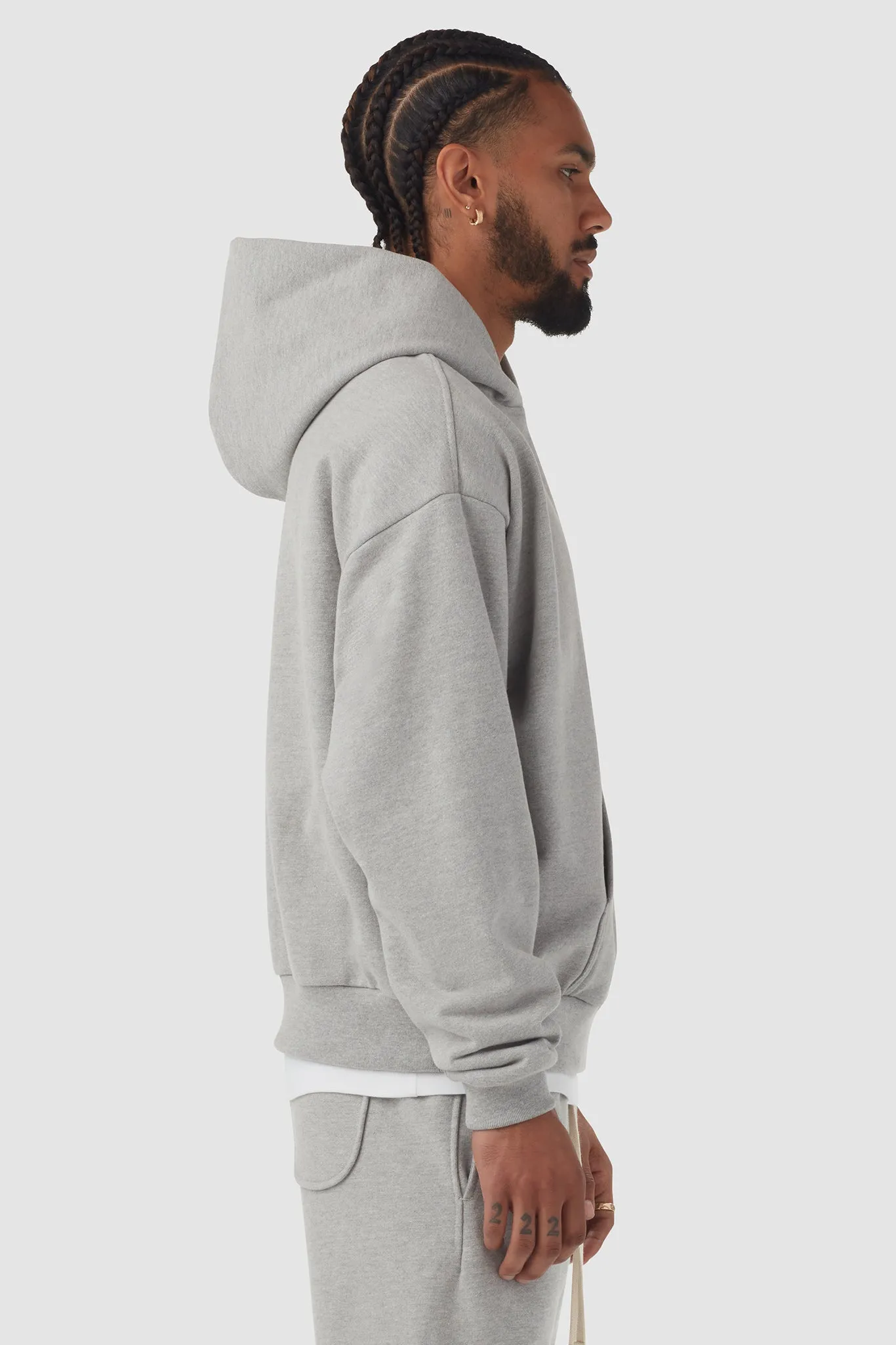 HEAVYWEIGHT STUDIO HOODIE / LIGHT HEATHER sold by UNI/FORM product image thumbnail 3