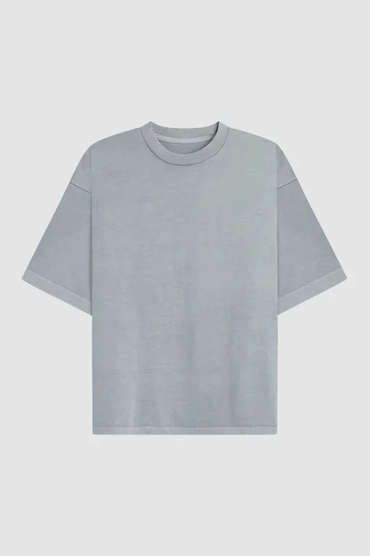 HEAVYWEIGHT CROPPED TEE / WASHED SKY made by UNI/FORM