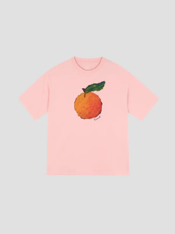 PACC18T008-1 ~ MEN TANGERINE TEE SHIRT PINK made by Rassvet Skateboards