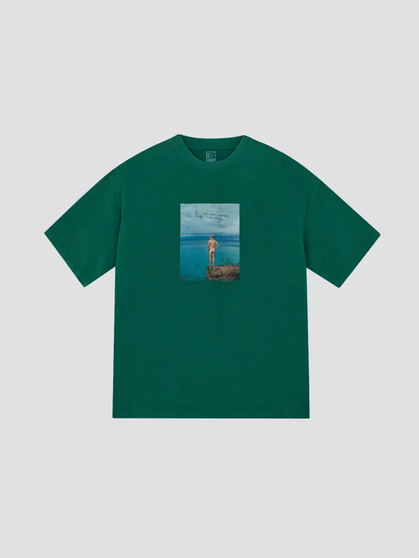PACC18T003-1 ~ MEN POV TEE SHIRT GREEN made by Rassvet Skateboards