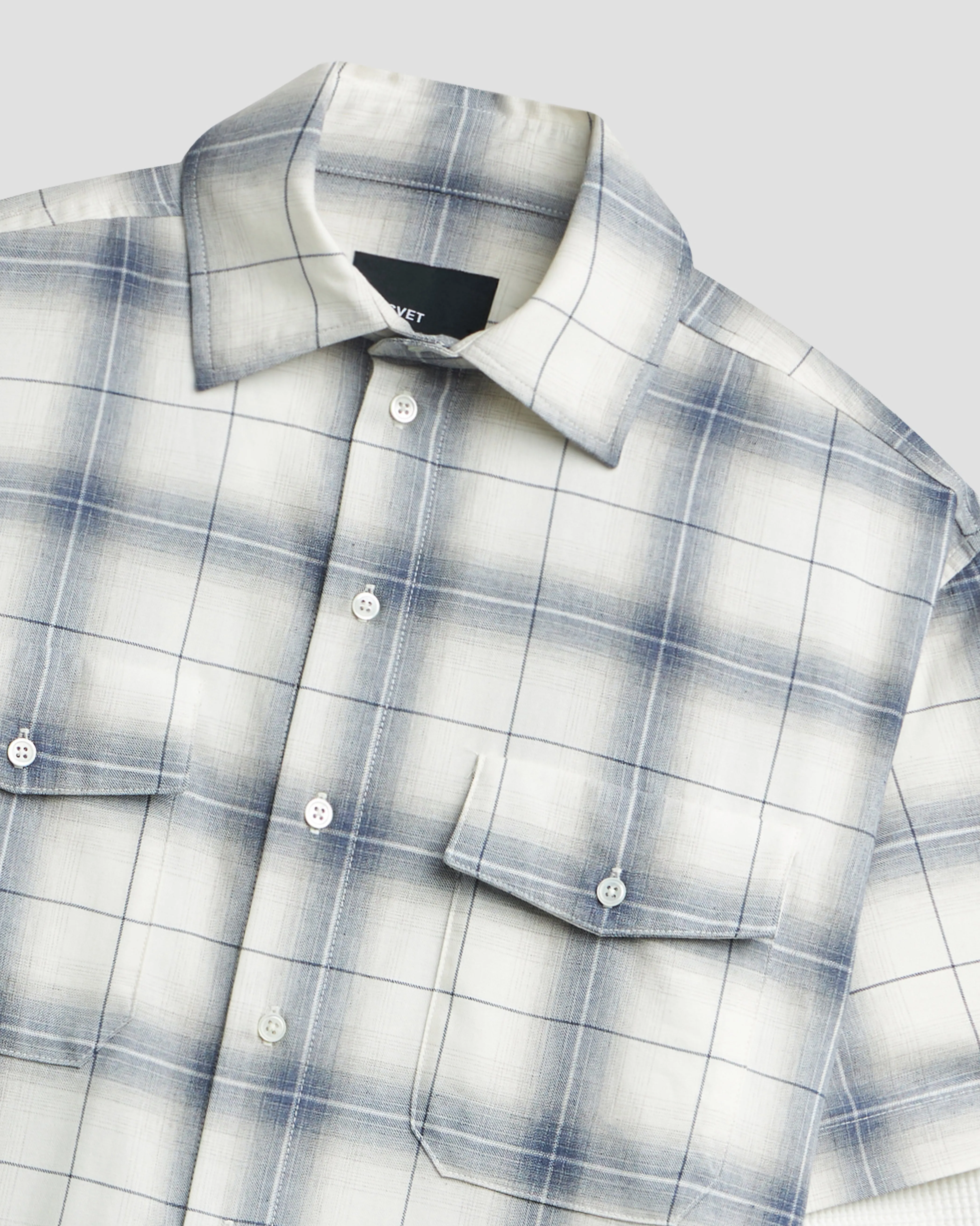 PACC19B005-1 ~ MEN DOOM WAFFLE WORK LS OVERSHIRT GREY sold by Rassvet Skateboards product image thumbnail 3
