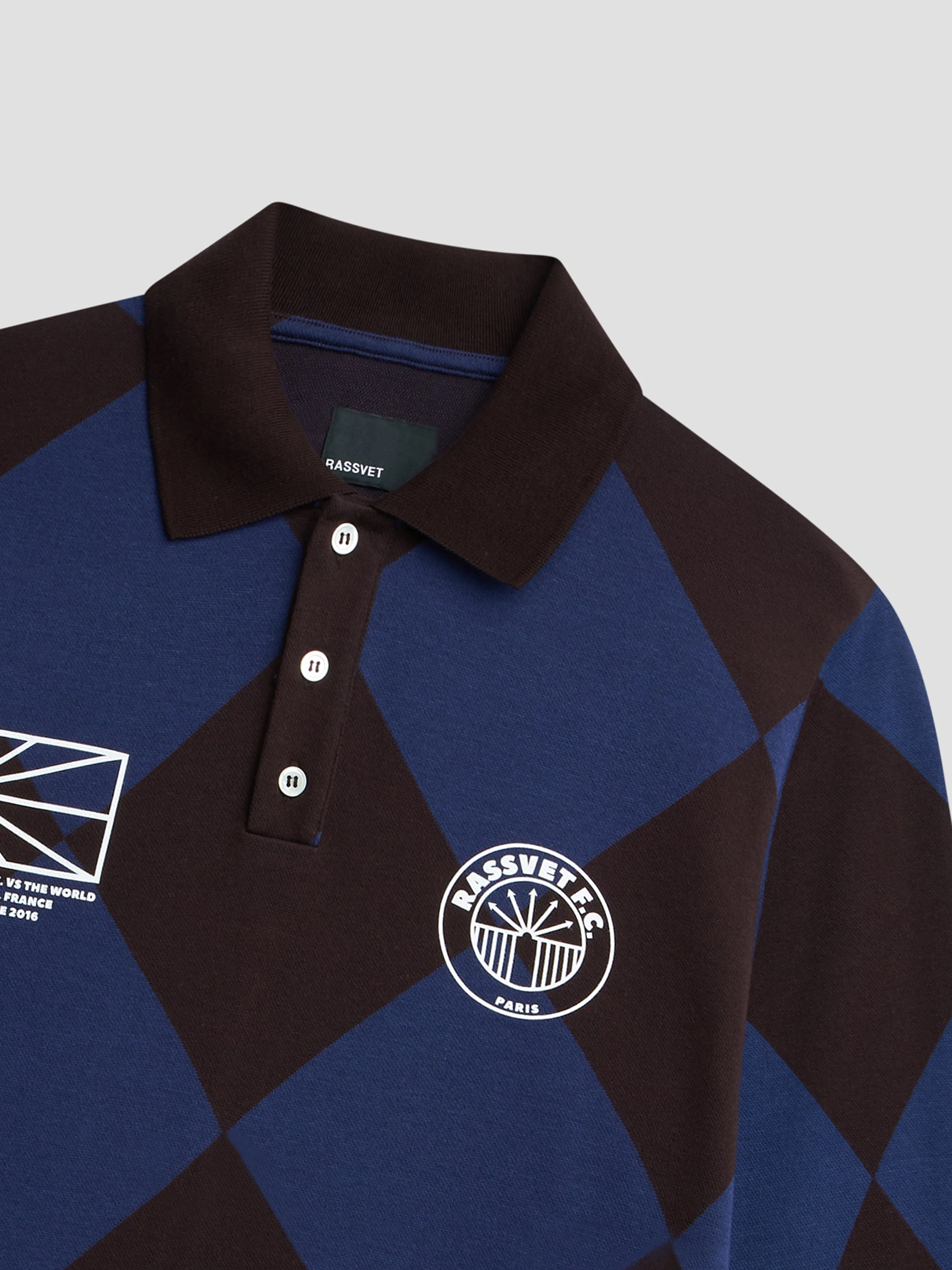 PACC19T015-1 ~ MEN JACQUARD LS FOOTBALL JERSEY BLUE sold by Rassvet Skateboards product image thumbnail 2