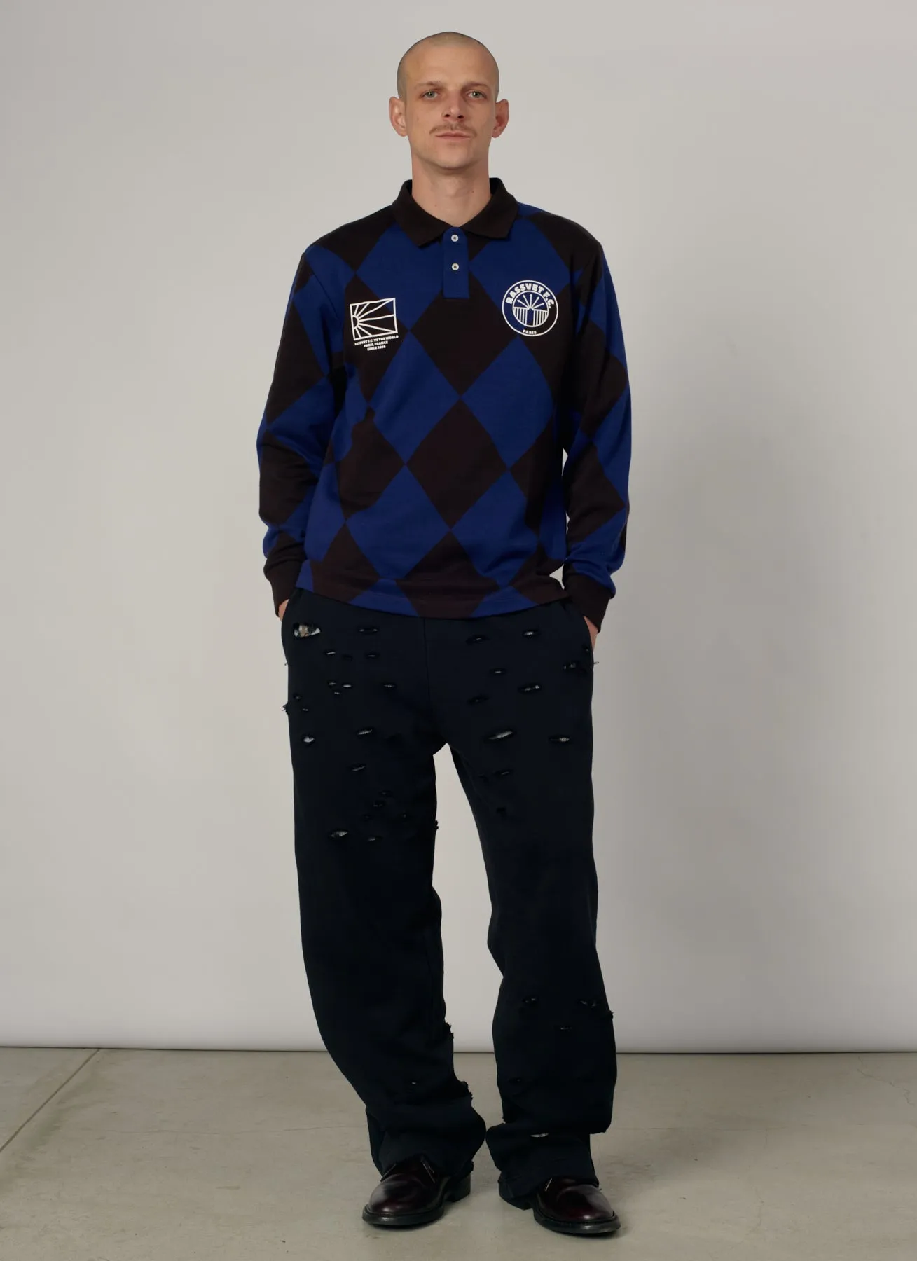 PACC19T015-1 ~ MEN JACQUARD LS FOOTBALL JERSEY BLUE sold by Rassvet Skateboards product image thumbnail 5