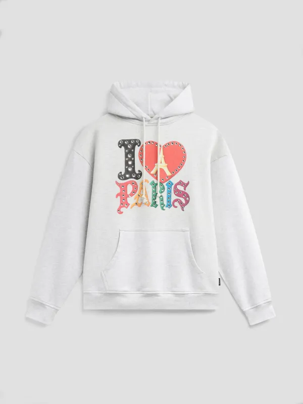 PACC19T023-1 ~ MEN JEWEL HOODIE ASH GREY made by Rassvet Skateboards