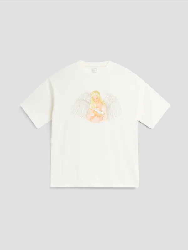 PACC19T004-2 ~ MEN BLESSINGS TEE SHIRT OFF WHITE made by Rassvet Skateboards