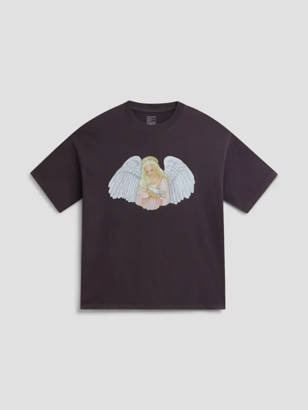 PACC19T004-1 ~ MEN BLESSINGS TEE SHIRT BROWN made by Rassvet Skateboards