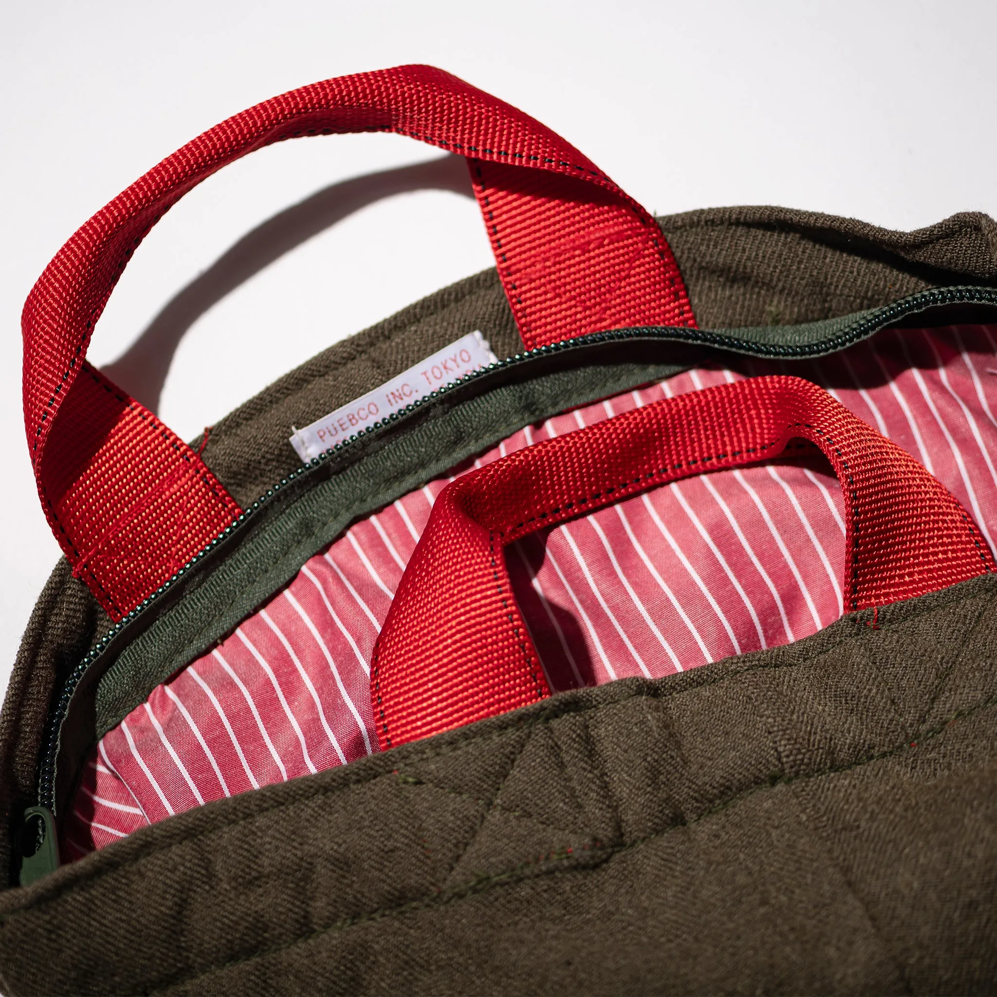 VINTAGE WOOL GARMENTS ZIP TOTE / Red Lining sold by PUEBCO product image thumbnail 2