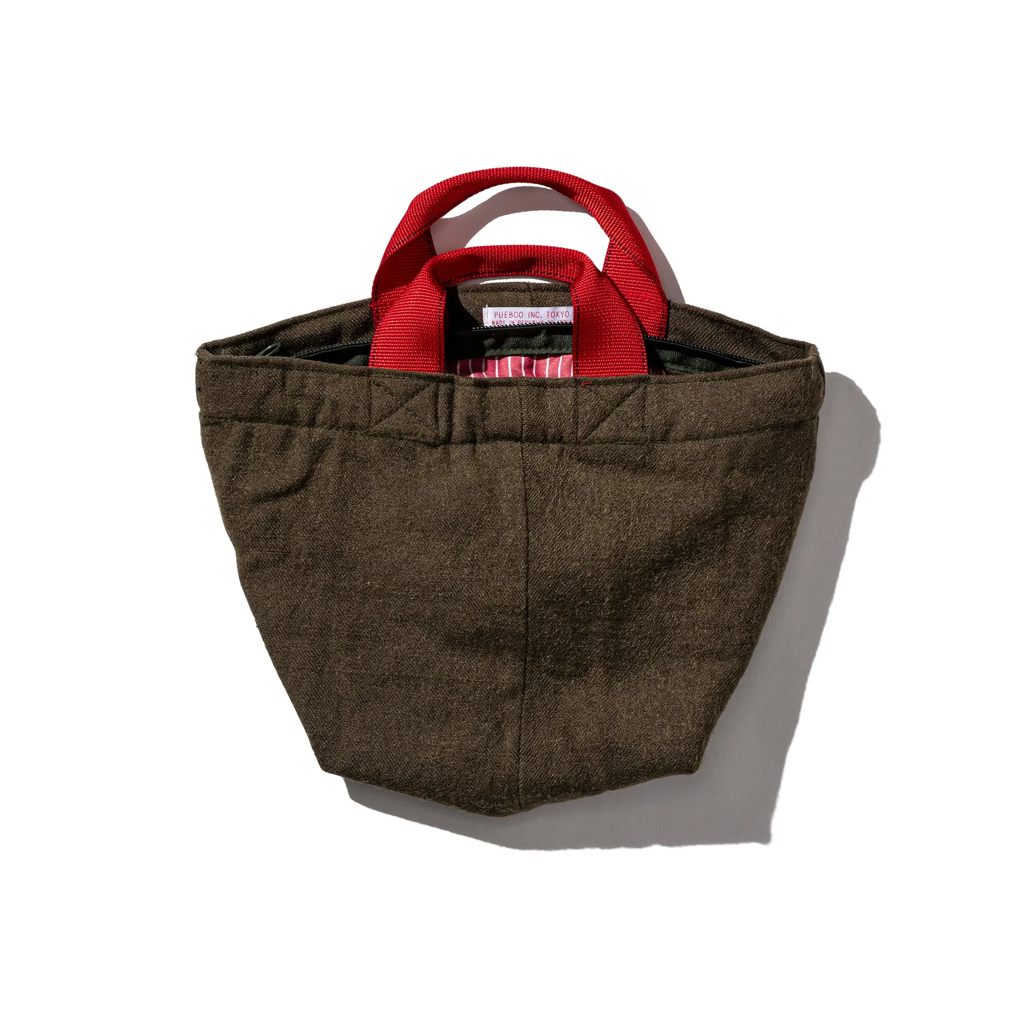 VINTAGE WOOL GARMENTS ZIP TOTE / Red Lining sold by PUEBCO product image thumbnail 5