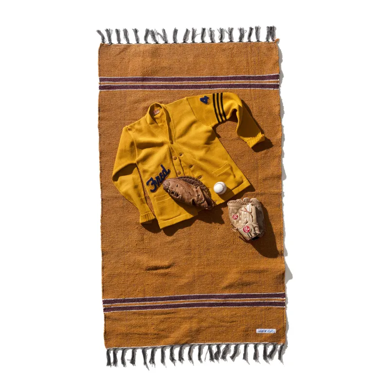 COLLEGE RUG / Mustard made by PUEBCO