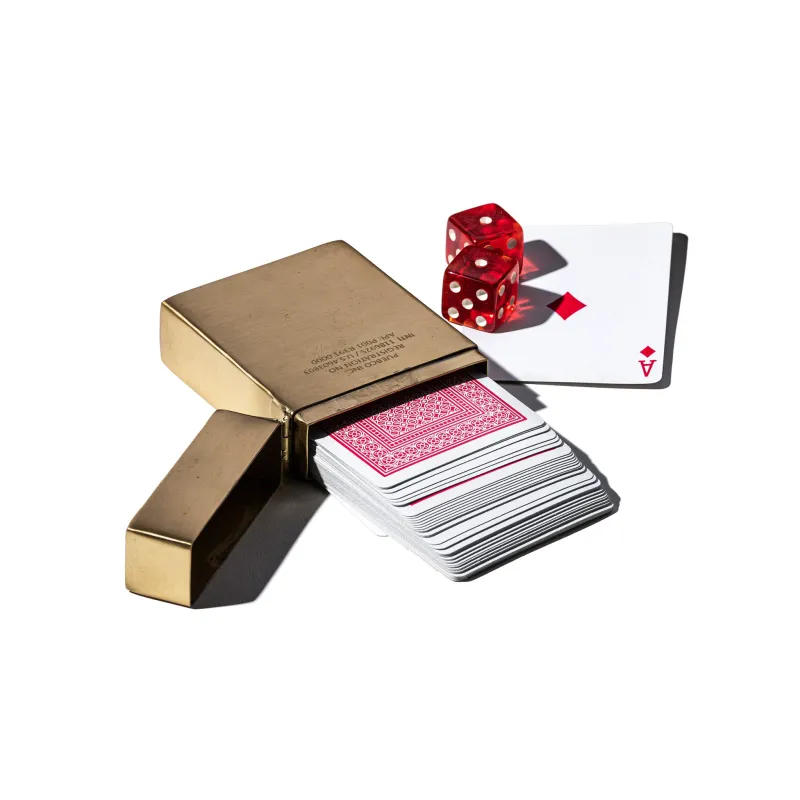 BRASS PLAYING CARD CASE made by PUEBCO