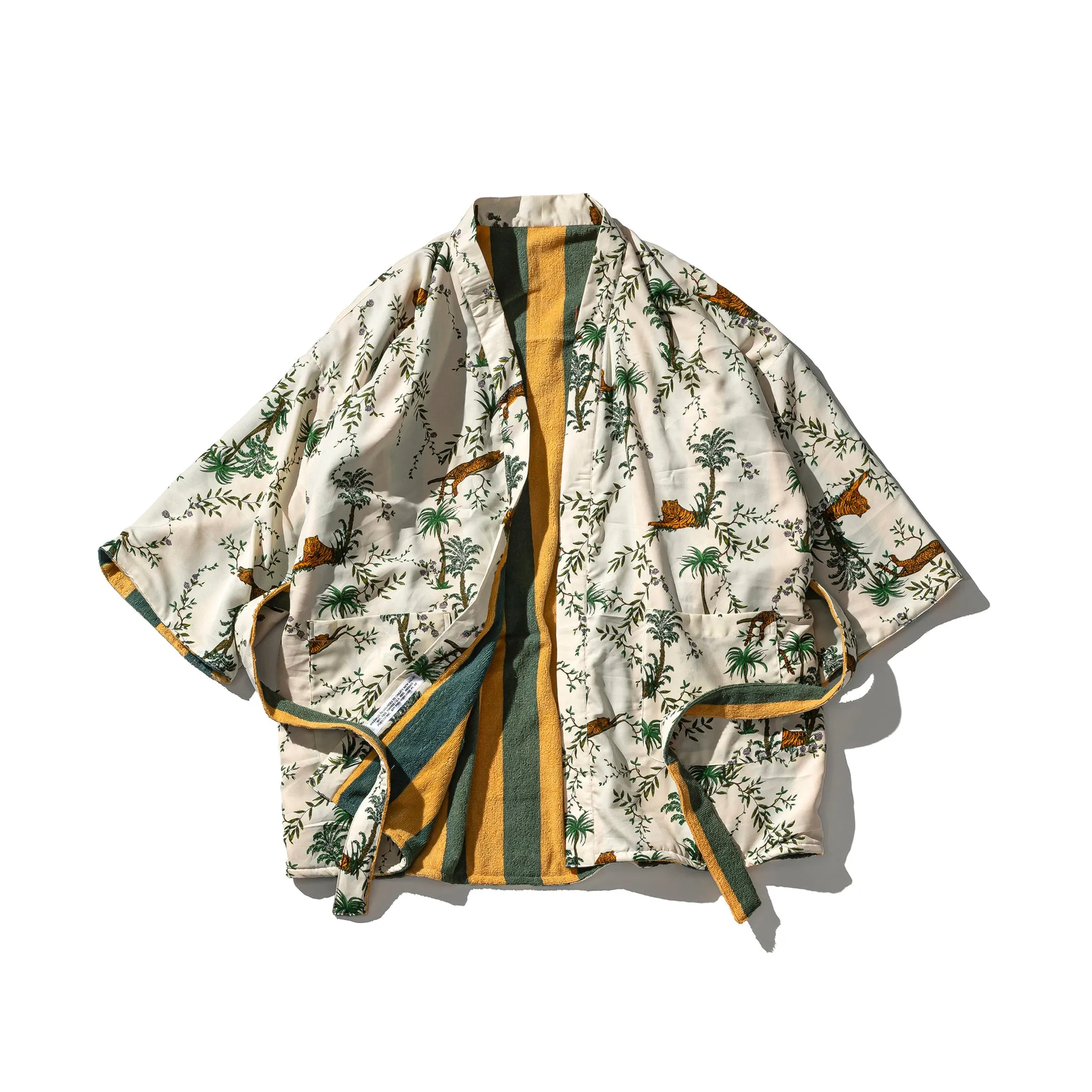 REVERSIBLE SHORT ROBE / Green x Yellow sold by PUEBCO product image thumbnail 2