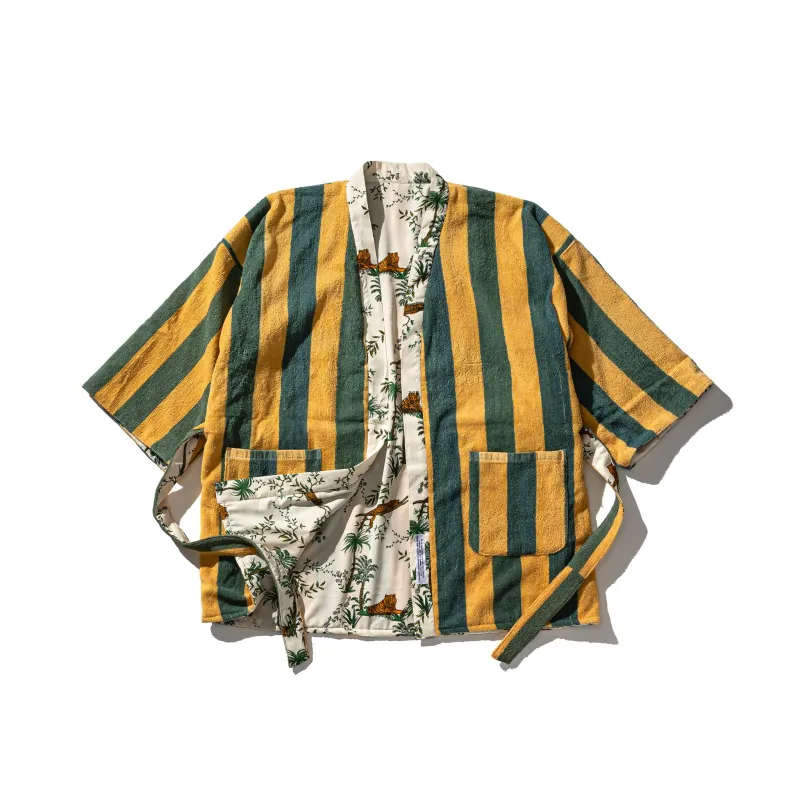 REVERSIBLE SHORT ROBE / Green x Yellow made by PUEBCO