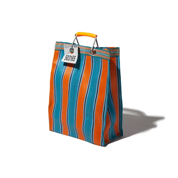 RECYCLED PLASTIC STRIPE BAG - Rectangle D15 sold by PUEBCO product image thumbnail 5