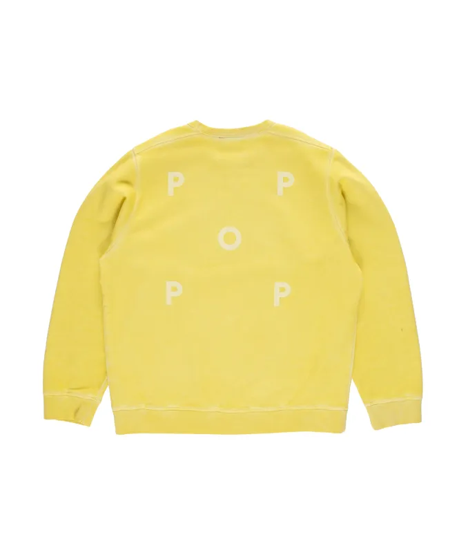 Pop Logo Crewneck Sweat Lemon Grass made by Pop Trading Company