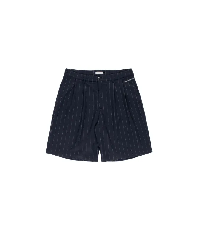 Pop Pinstripe Suit Short Navy/Grey made by Pop Trading Company