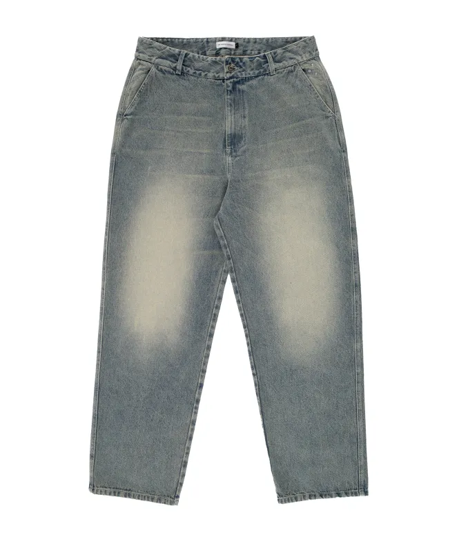 Pop Beattie Denim Pants Washed Denim made by Pop Trading Company