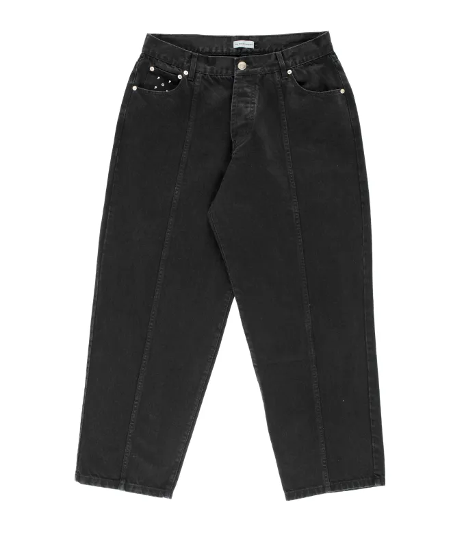 Pop DRS Denim Seam Pants Washed Black Denim made by Pop Trading Company
