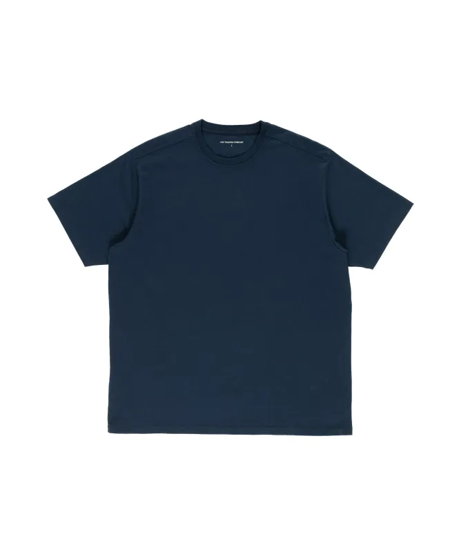 Pop Backstripe T-Shirt Navy made by Pop Trading Company