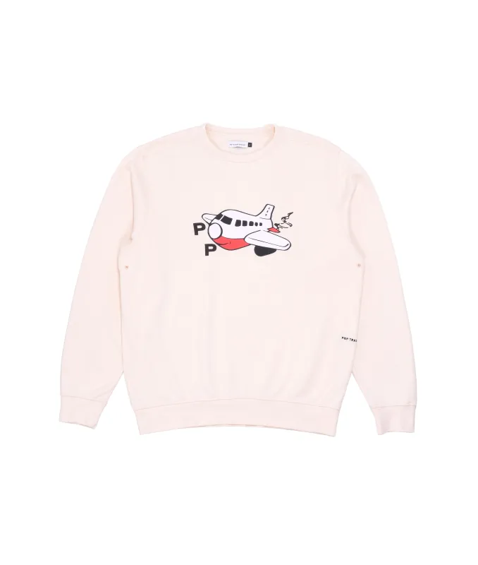 Pop Airplane Crewneck Off White made by Pop Trading Company