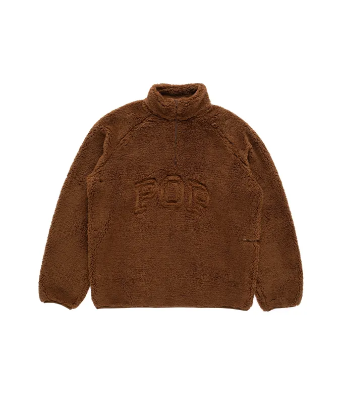 Pop Halfzip Polar Fleece Sweat Bison made by Pop Trading Company