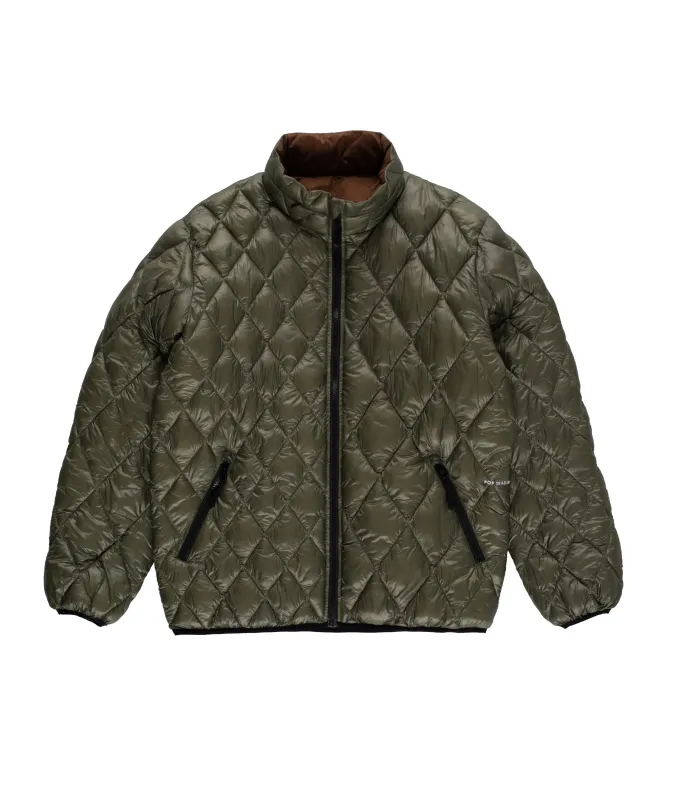 Pop Quilted Reversible Jacket Four Leaf Clover/Bison made by Pop Trading Company