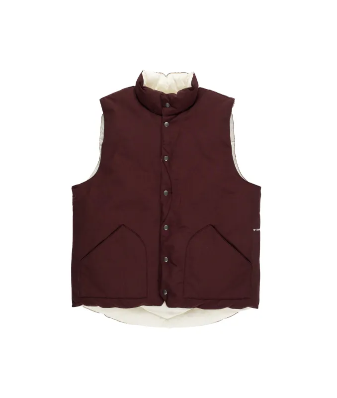 Pop Quilted Reversible Vest Fudge/Off White made by Pop Trading Company