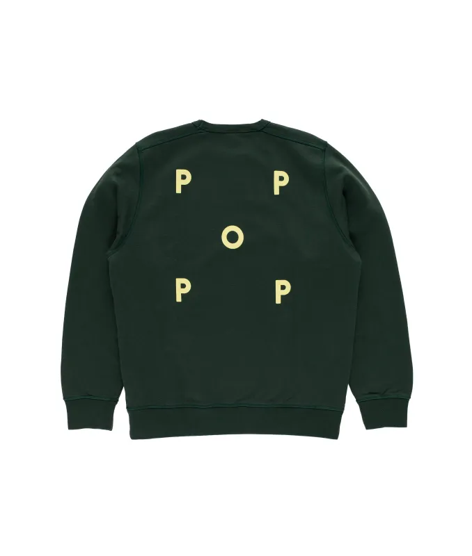Pop Logo Crewneck Sweat Darkest Spruce made by Pop Trading Company