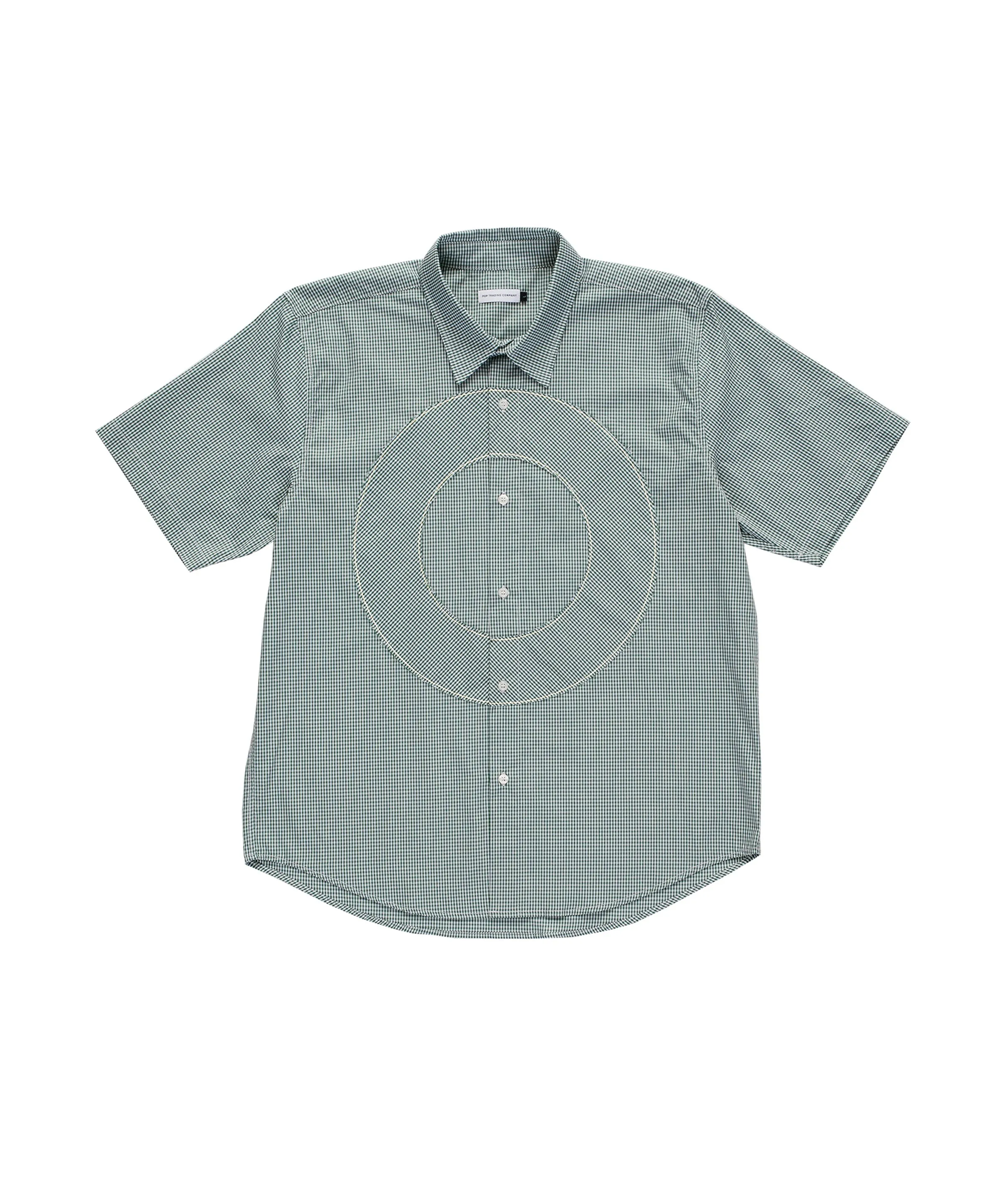 Pop O Shortsleeve Gingham Shirt Green/White sold by Pop Trading Company