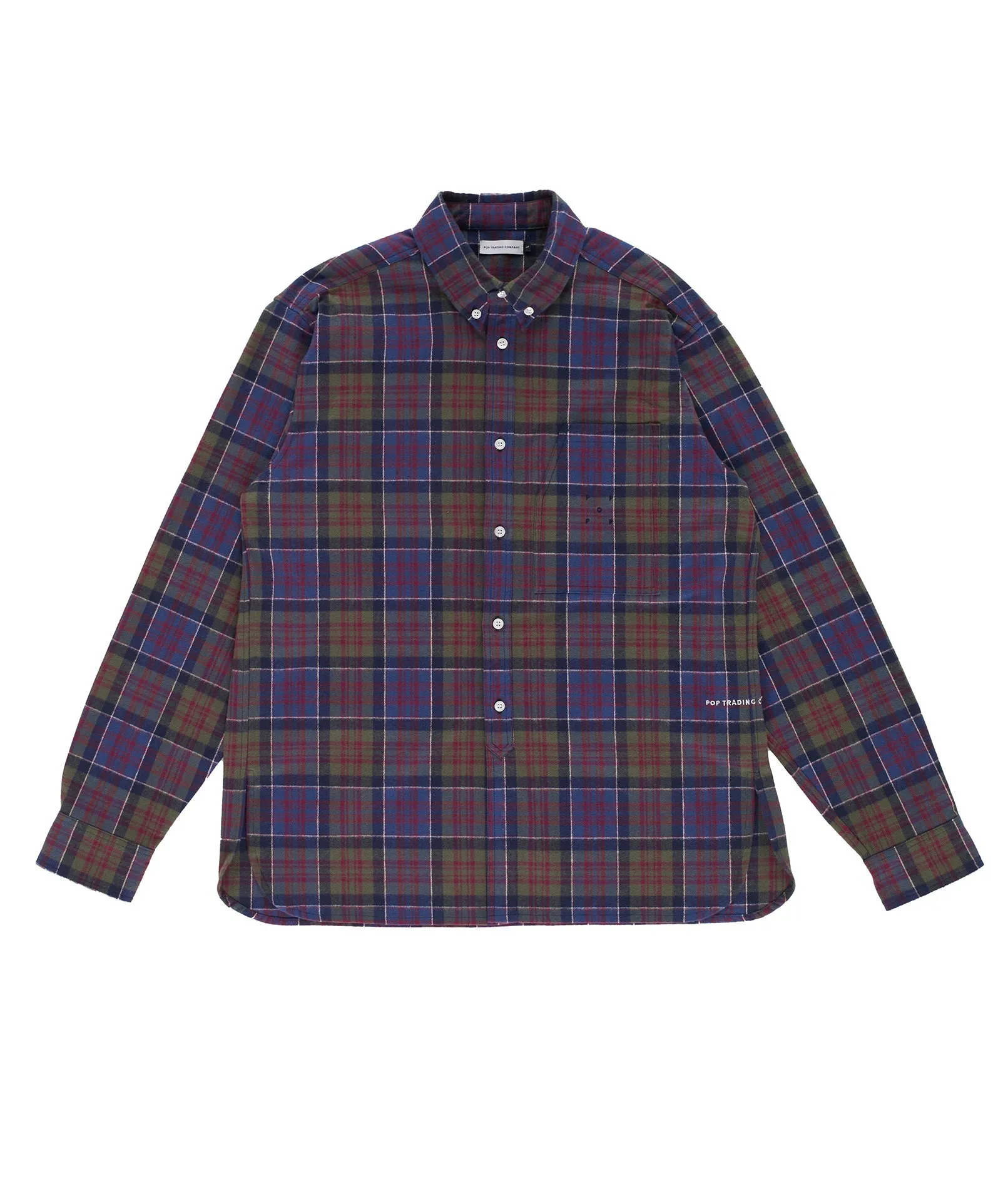 Pop Flannel BD Overshirt Multicolour sold by Pop Trading Company