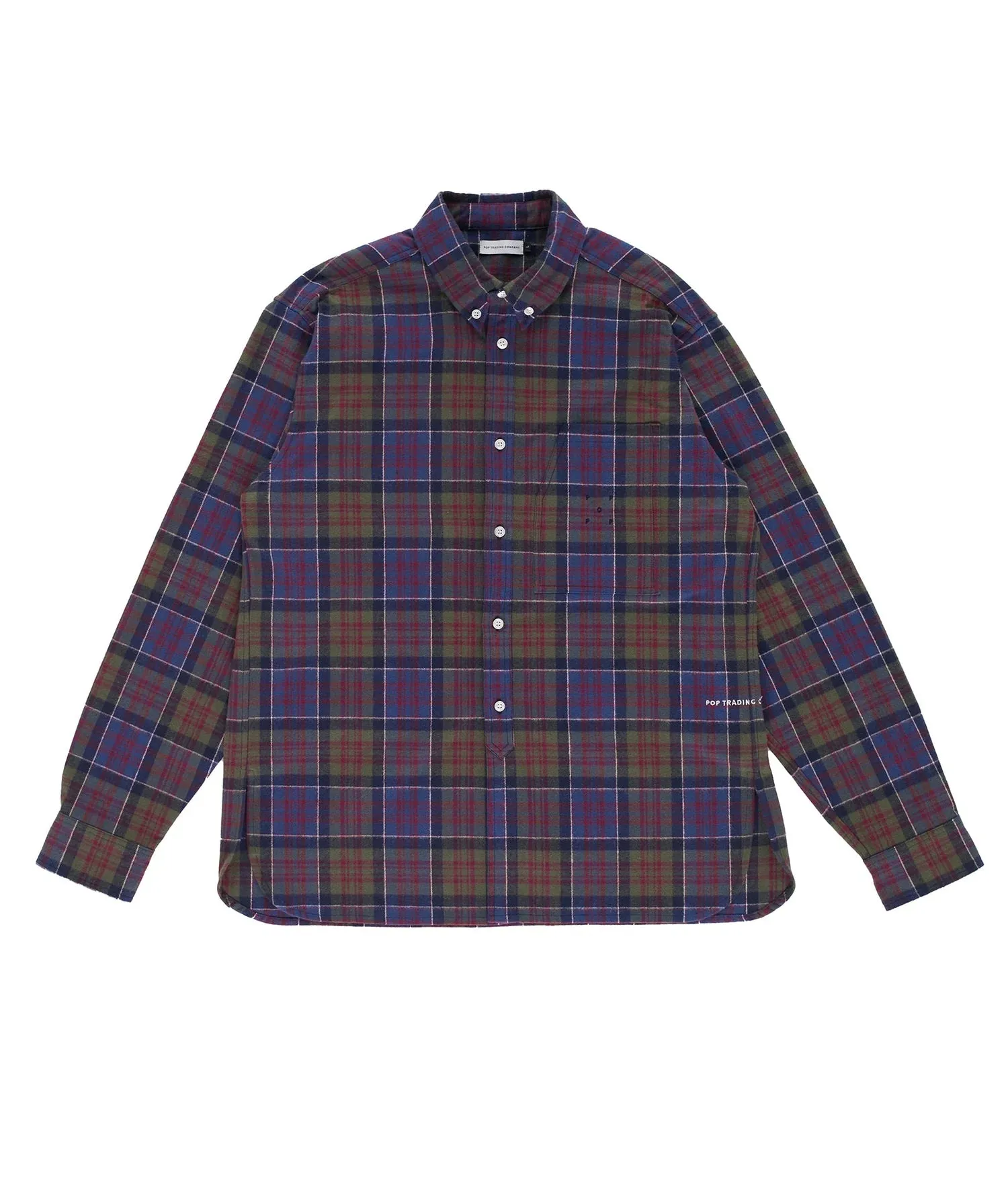 Pop Flannel BD Overshirt Multicolour sold by Pop Trading Company product image thumbnail 4