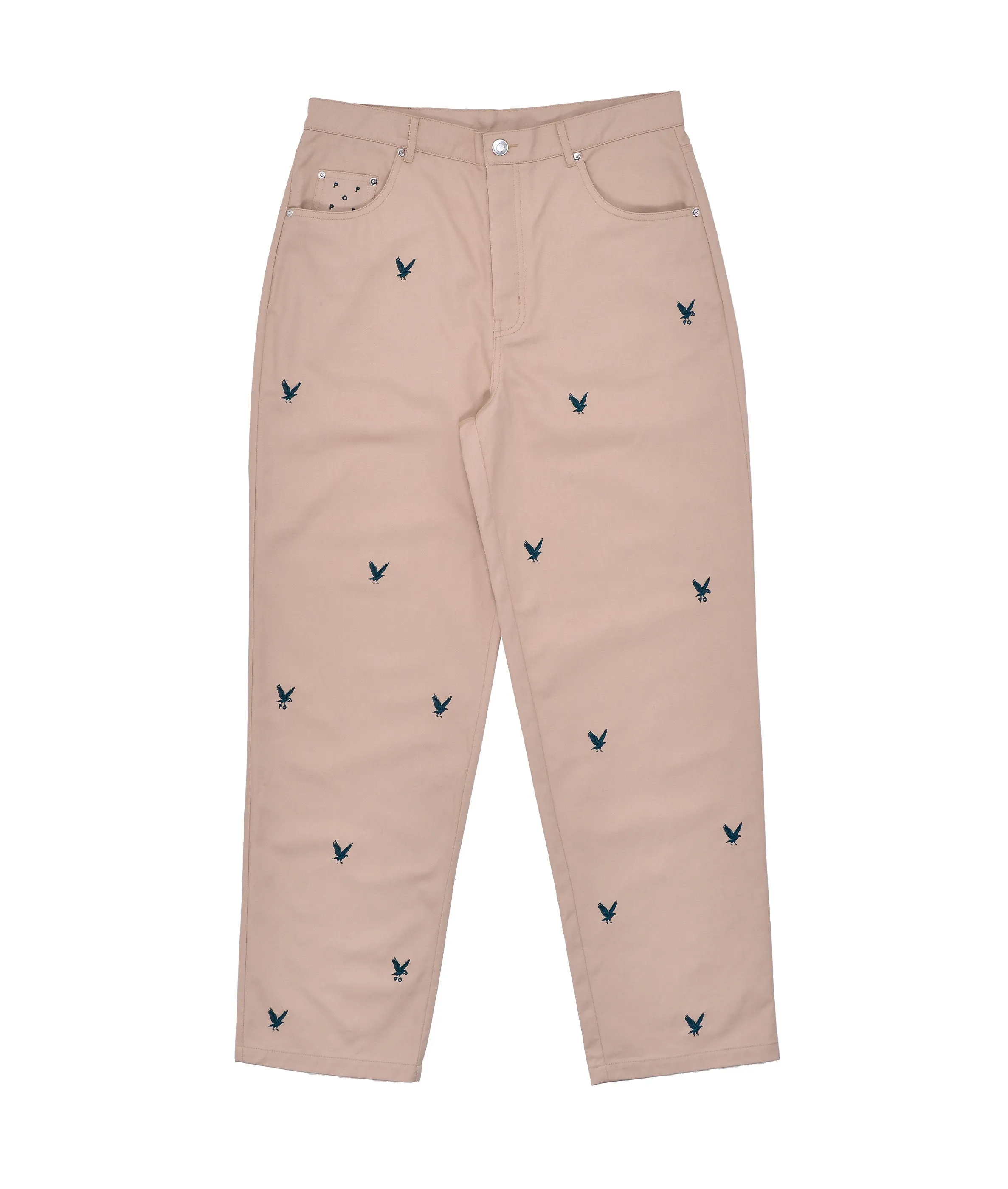 Pop & Gleneagles Embroidered DRS Pants Khaki sold by Pop Trading Company