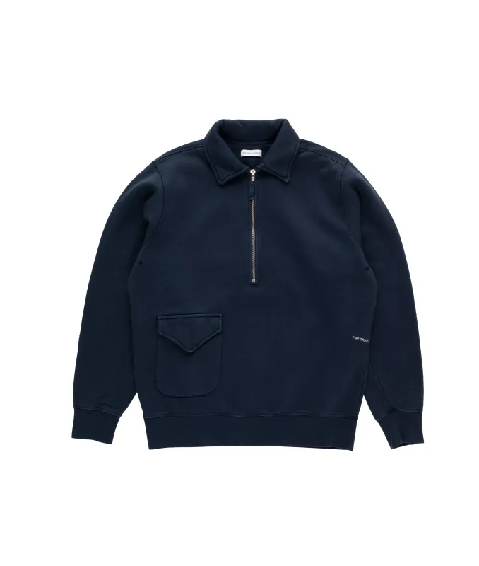 Pop Halfzip Sweat Navy made by Pop Trading Company