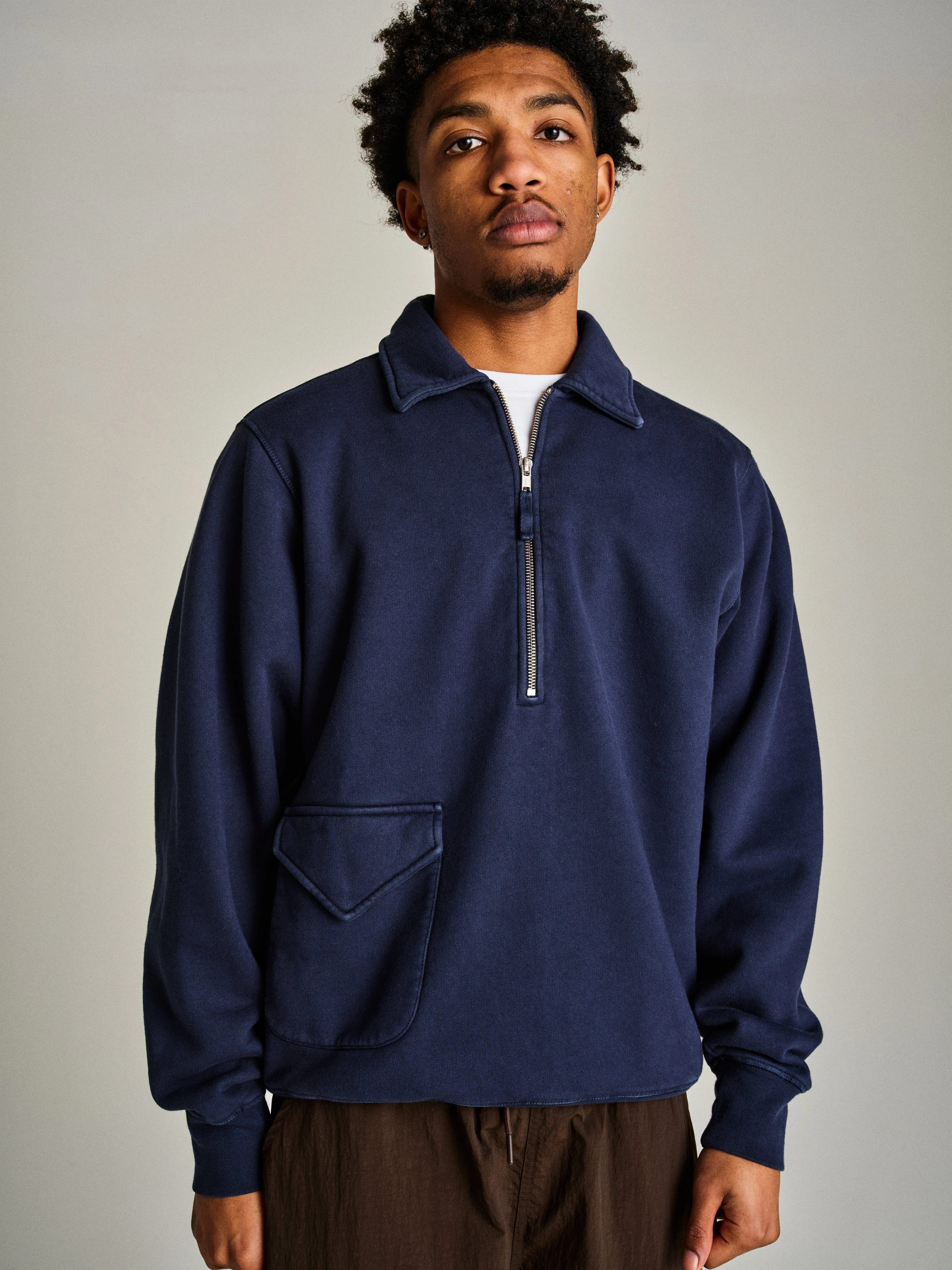 Pop Halfzip Sweat Navy sold by Pop Trading Company product image thumbnail 2