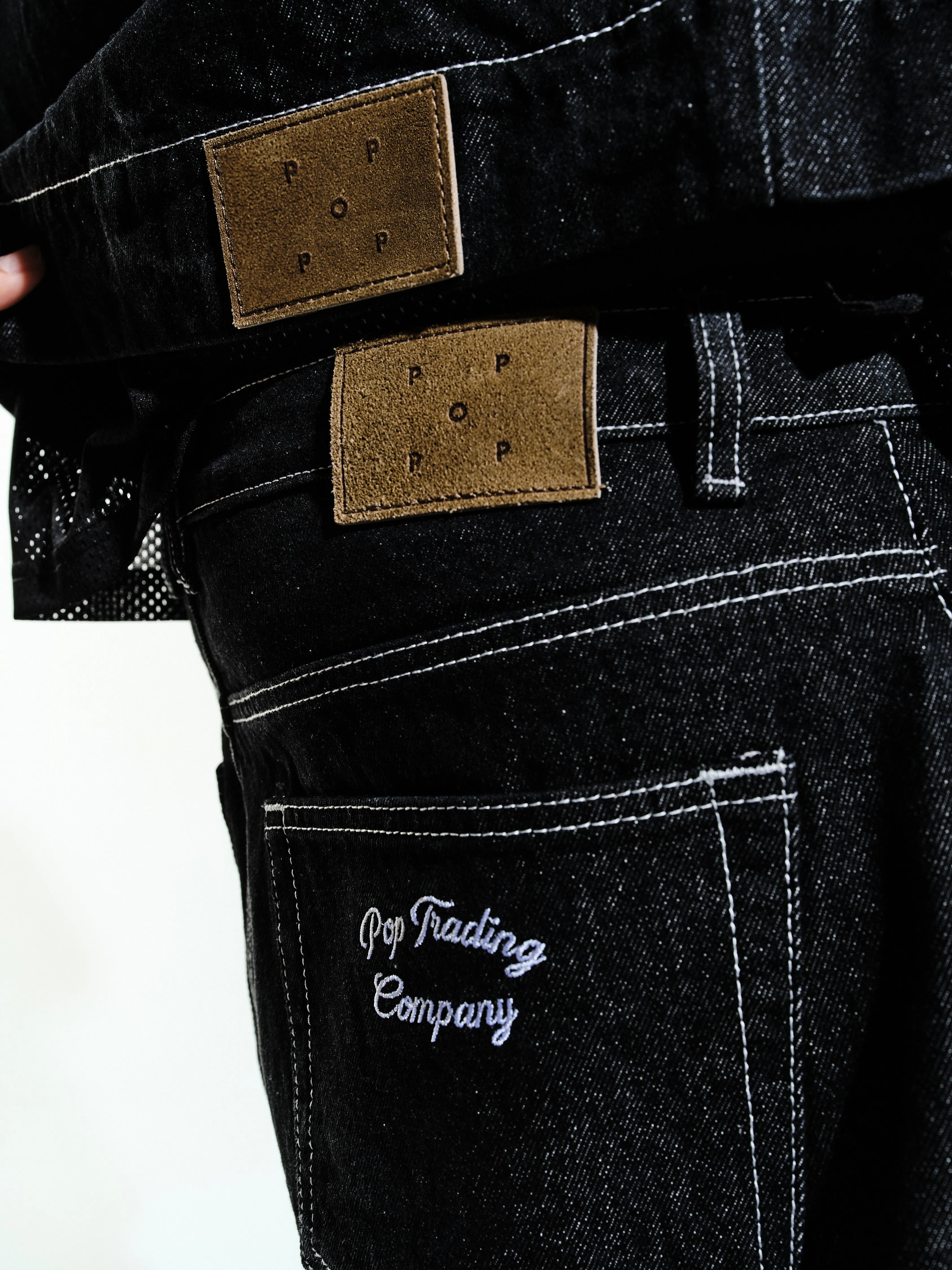 Pop Full Button Denim Jacket Black sold by Pop Trading Company product image thumbnail 3