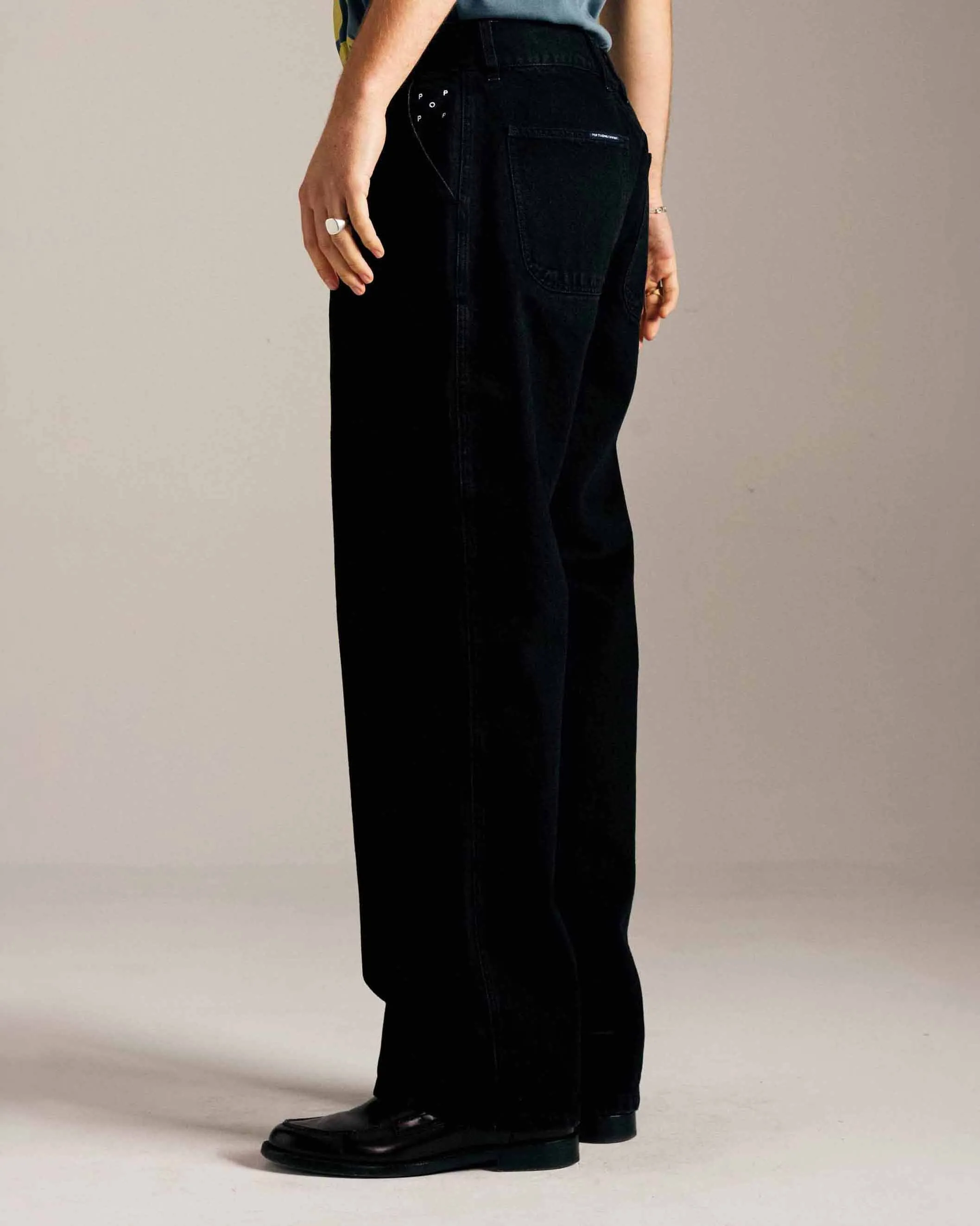 Pop Beattie Denim Pants Rinsed Black sold by Pop Trading Company product image thumbnail 5