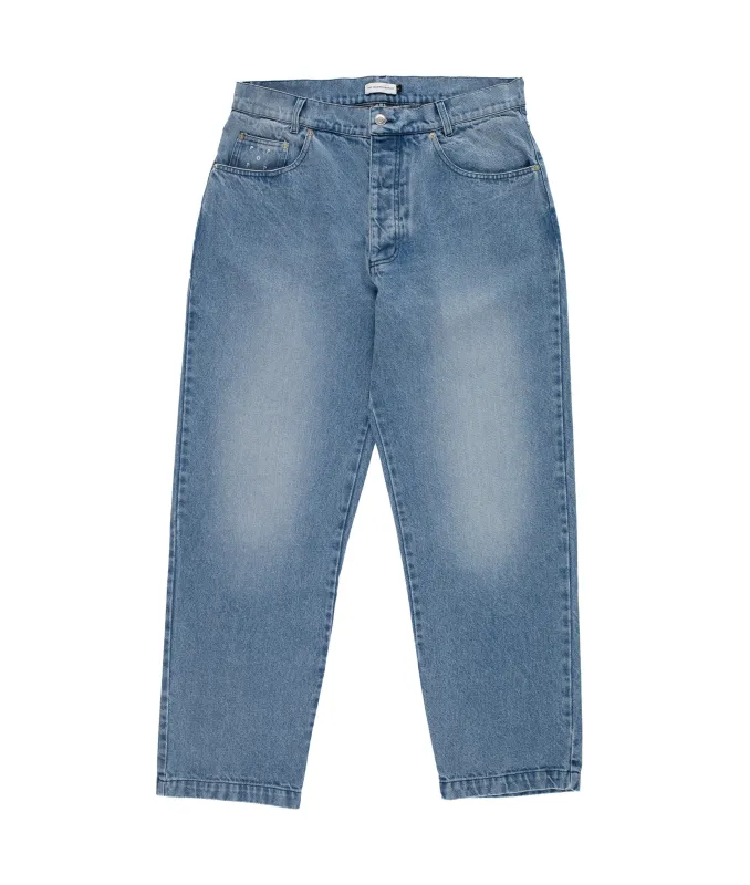 Pop AMS Denim Pants Light Denim made by Pop Trading Company