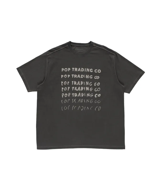 Pop Sketchy T-Shirt Washed Black made by Pop Trading Company