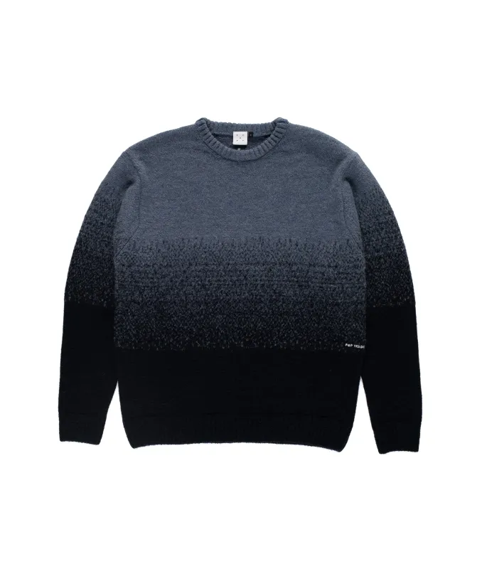 Pop Knitted Gradient Crewneck Tradewinds/Navy made by Pop Trading Company