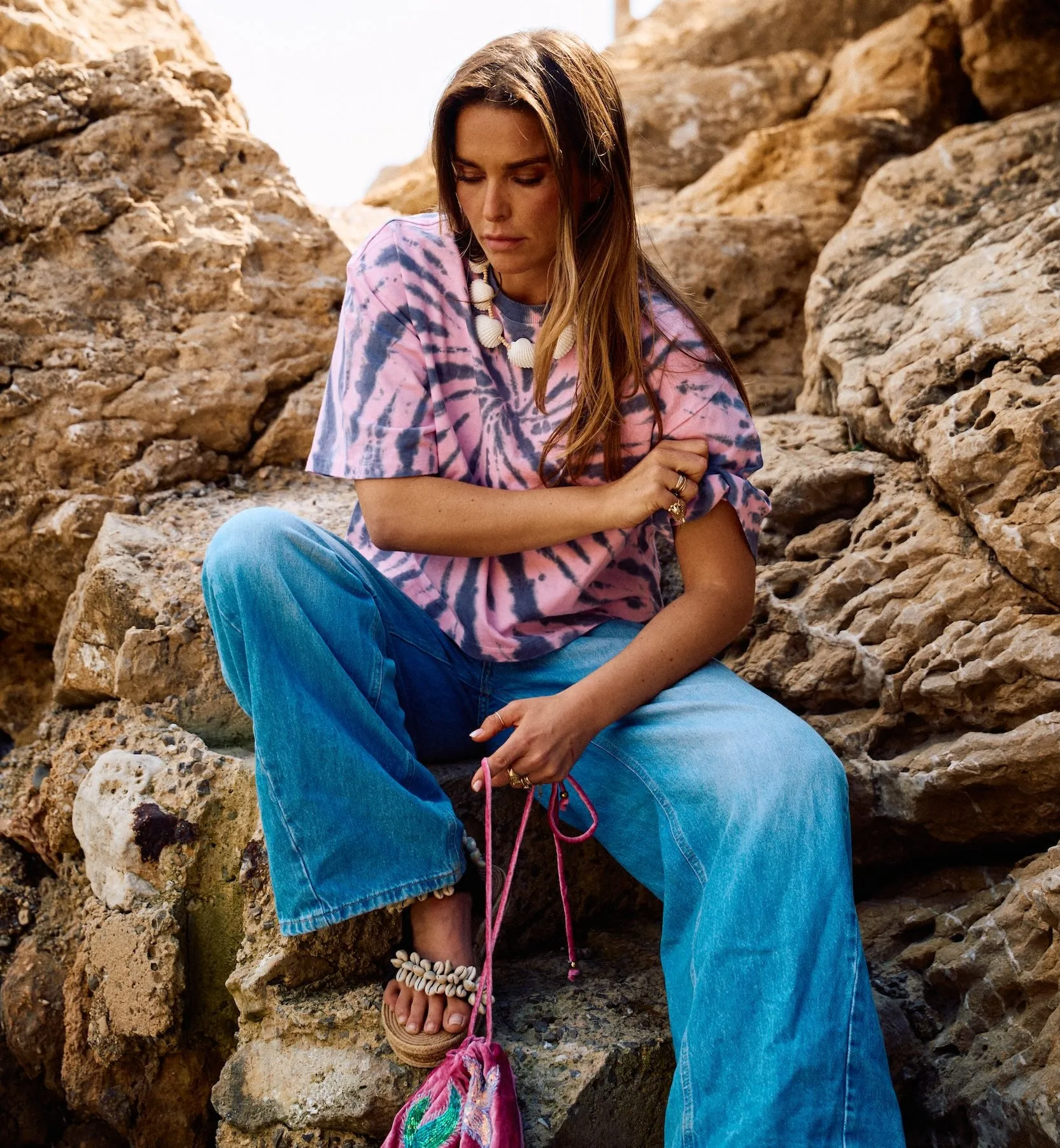 Rose Tie Dye T-shirt sold by Anna + Nina product image thumbnail 5