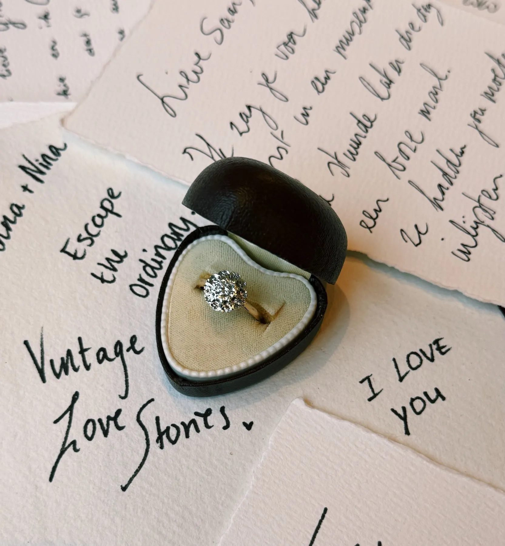 Vintage Diamond Wishwell Ring 9K sold by Anna + Nina product image thumbnail 2