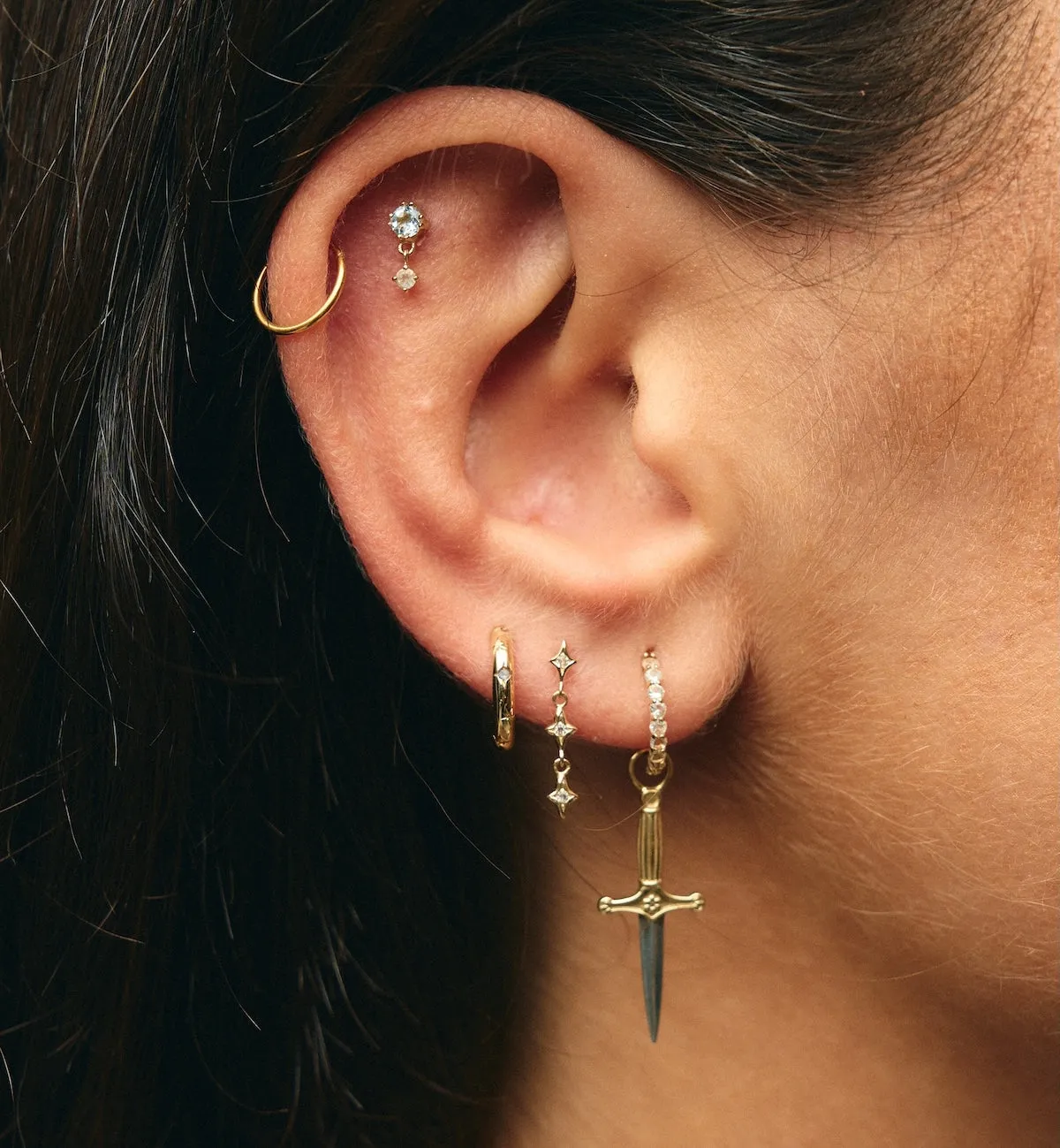 Phantom Glow Piercing Front 14K sold by Anna + Nina product image thumbnail 2