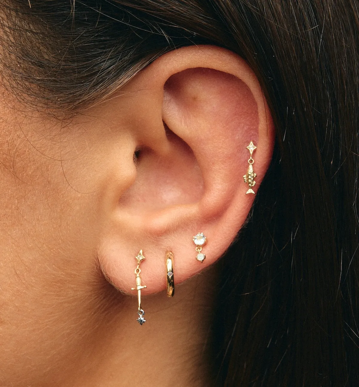Phantom Glow Piercing Front 14K sold by Anna + Nina product image thumbnail 4