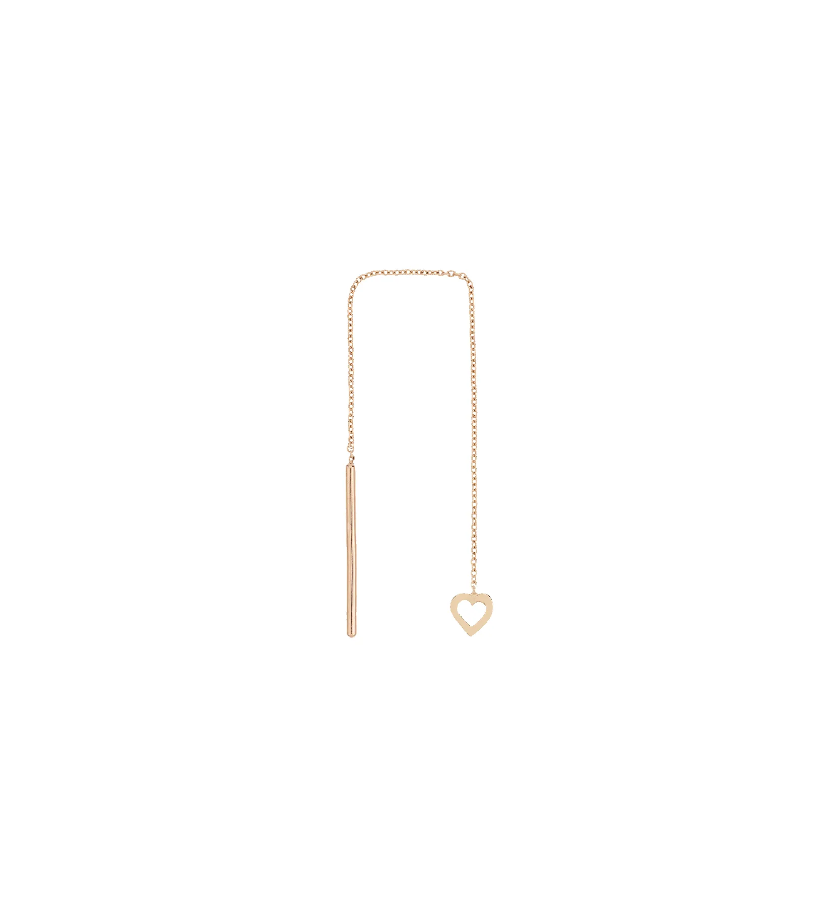 Single Veto Bar Chain Earring 14K sold by Anna + Nina